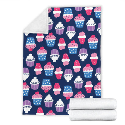 Cupcake Pattern Print Design CP04 Fleece Blanket