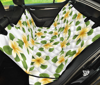 Yellow Plumeria Pattern Print Design PM012 Rear Dog  Seat Cover