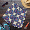 lotus Boho Pattern Print Design LO08 Mens Shorts