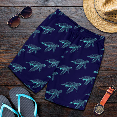 Sea Turtle Pattern Print Design T04 Mens Shorts