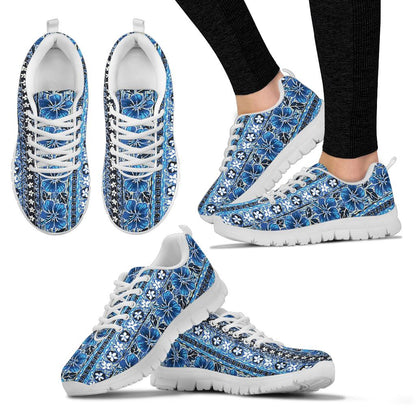 Hawaiian Themed Pattern Print Design H012 Sneakers White Bottom Shoes
