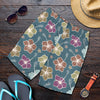 Hibiscus Pattern Print Design HB033 Mens Shorts