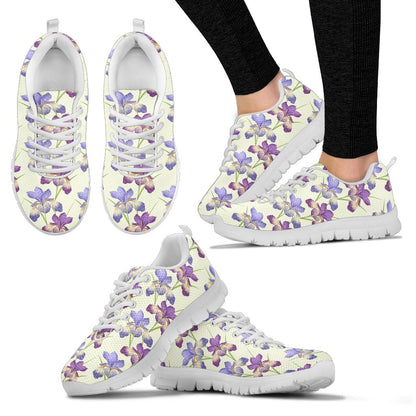 Iris Pattern Print Design IR08 Sneakers White Bottom Shoes