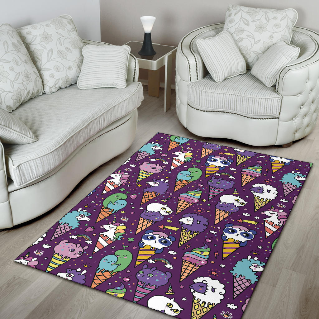 Ice Cream Pattern Print Design IC07 Area Rugs