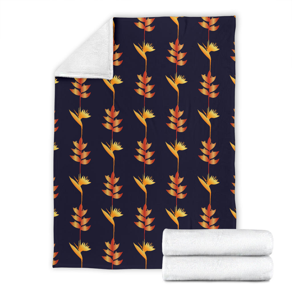 Heliconia Pattern Print Design HL06 Fleece Blanket