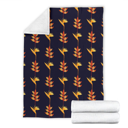 Heliconia Pattern Print Design HL06 Fleece Blanket