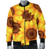 Sunflower Pattern Print Design SF07 Men Bomber Jacket