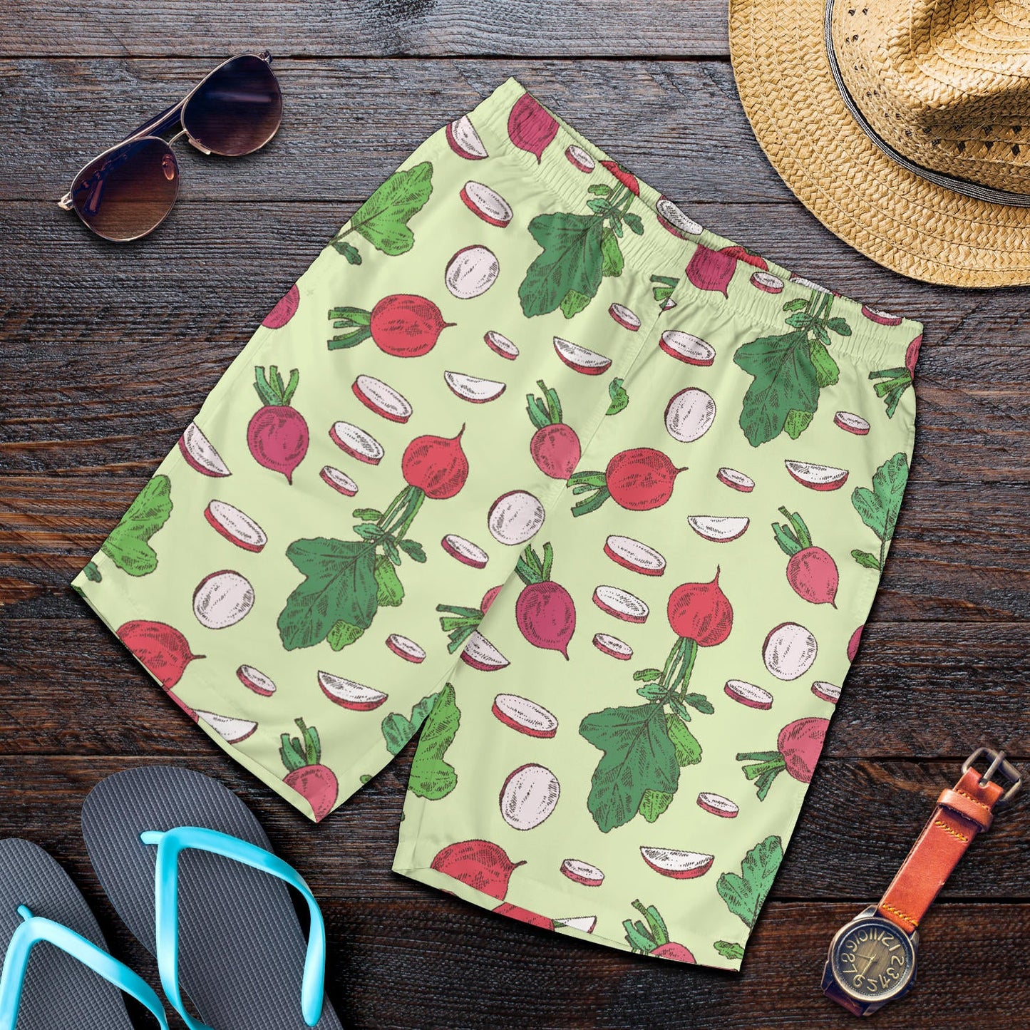 Radish Pattern Print Design A04 Mens Shorts