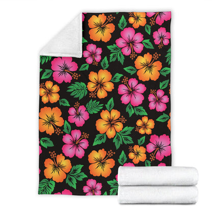 Hibiscus Pattern Print Design HB029 Fleece Blanket