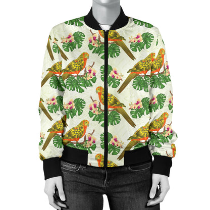 Conures Pattern Print Design 01 Women's Bomber Jacket
