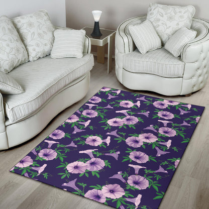 Morning Glory Pattern Print Design MG01 Area Rugs