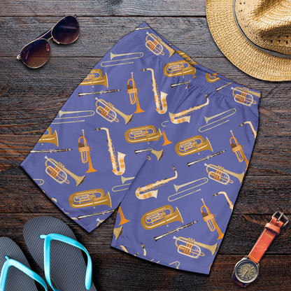 Trombone Pattern Print Design 02 Mens Shorts