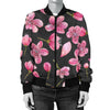 Apple blossom Pattern Print Design AB03 Women Bomber Jacket