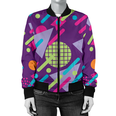 90s Pattern Print Design 4 Women's Bomber Jacket