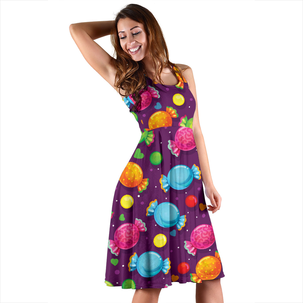 Candy Pattern Print Design CA05 Midi Dress