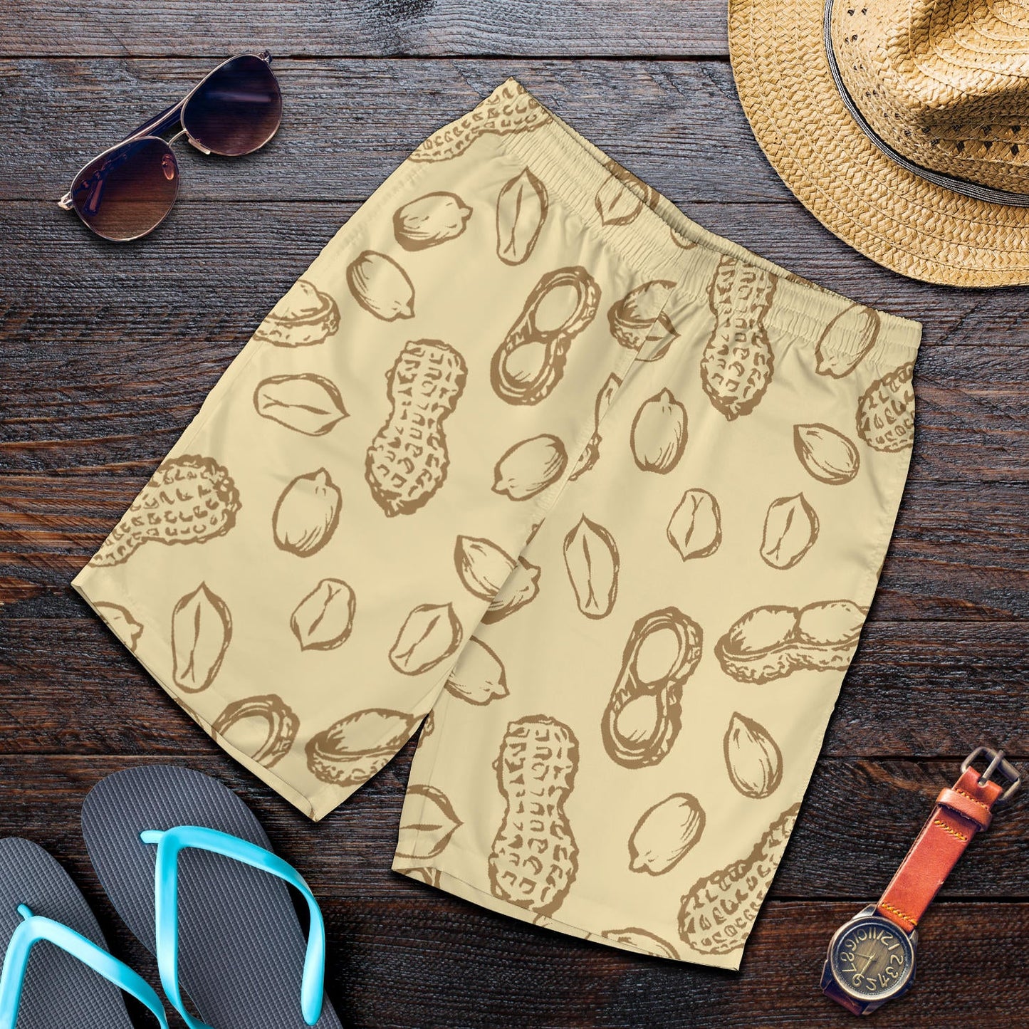 Peanut Pattern Print Design A02 Mens Shorts