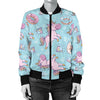 Donut Unicorn Pattern Print Design DN016 Women Bomber Jacket