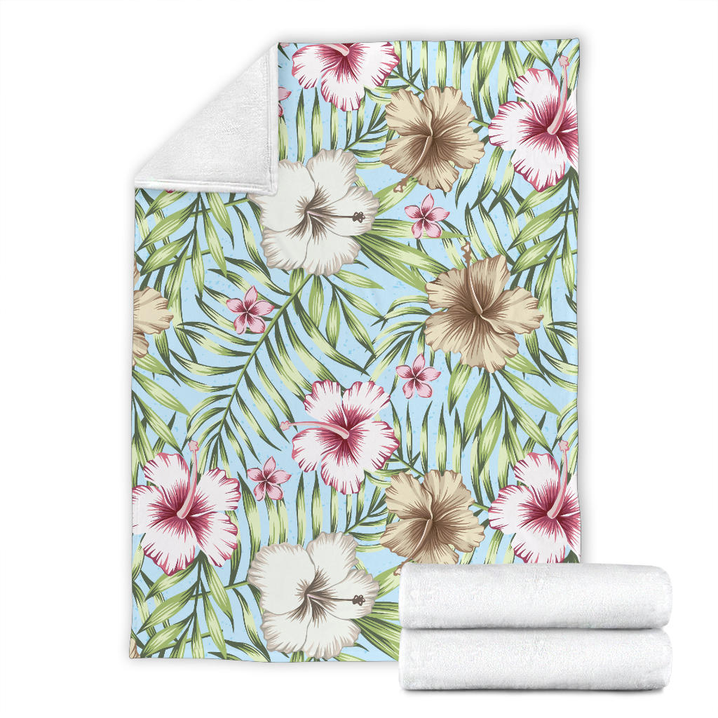 Tropical Flower Pattern Print Design TF05 Fleece Blanket