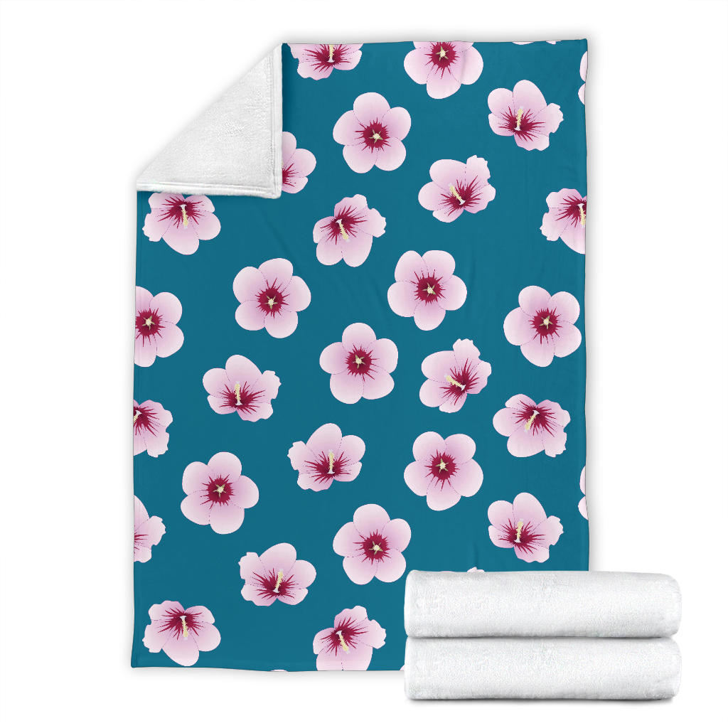 Cherry Blossom Pattern Print Design CB08 Fleece Blanket