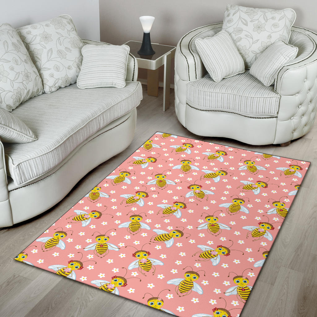 Bee Pattern Print Design BEE07 Area Rugs