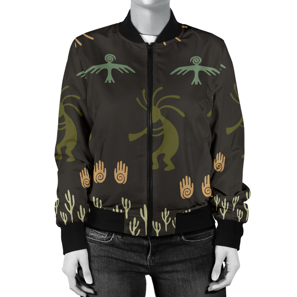 Mayan Pattern Print Design 04 Women's Bomber Jacket