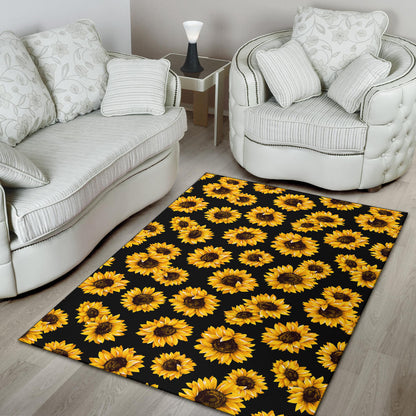 Sunflower Pattern Print Design SF05 Area Rugs