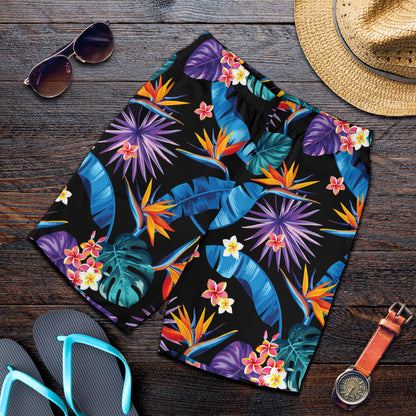 Tropical Flower Pattern Print Design TF018 Mens Shorts