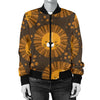 Lion Cartoon Pattern Print Design 01 Women's Bomber Jacket