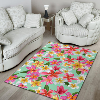 Plumeria Pattern Print Design PM014 Area Rugs