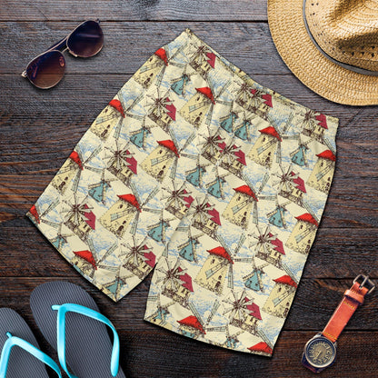 Windmill Pattern Print Design 01 Mens Shorts