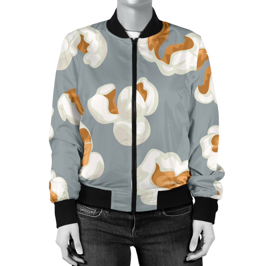 Popcorn Pattern Print Design A05 Women's Bomber Jacket