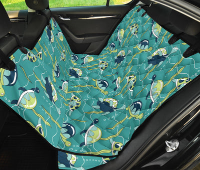 Sea Turtle Pattern Print Design T08 Rear Dog  Seat Cover