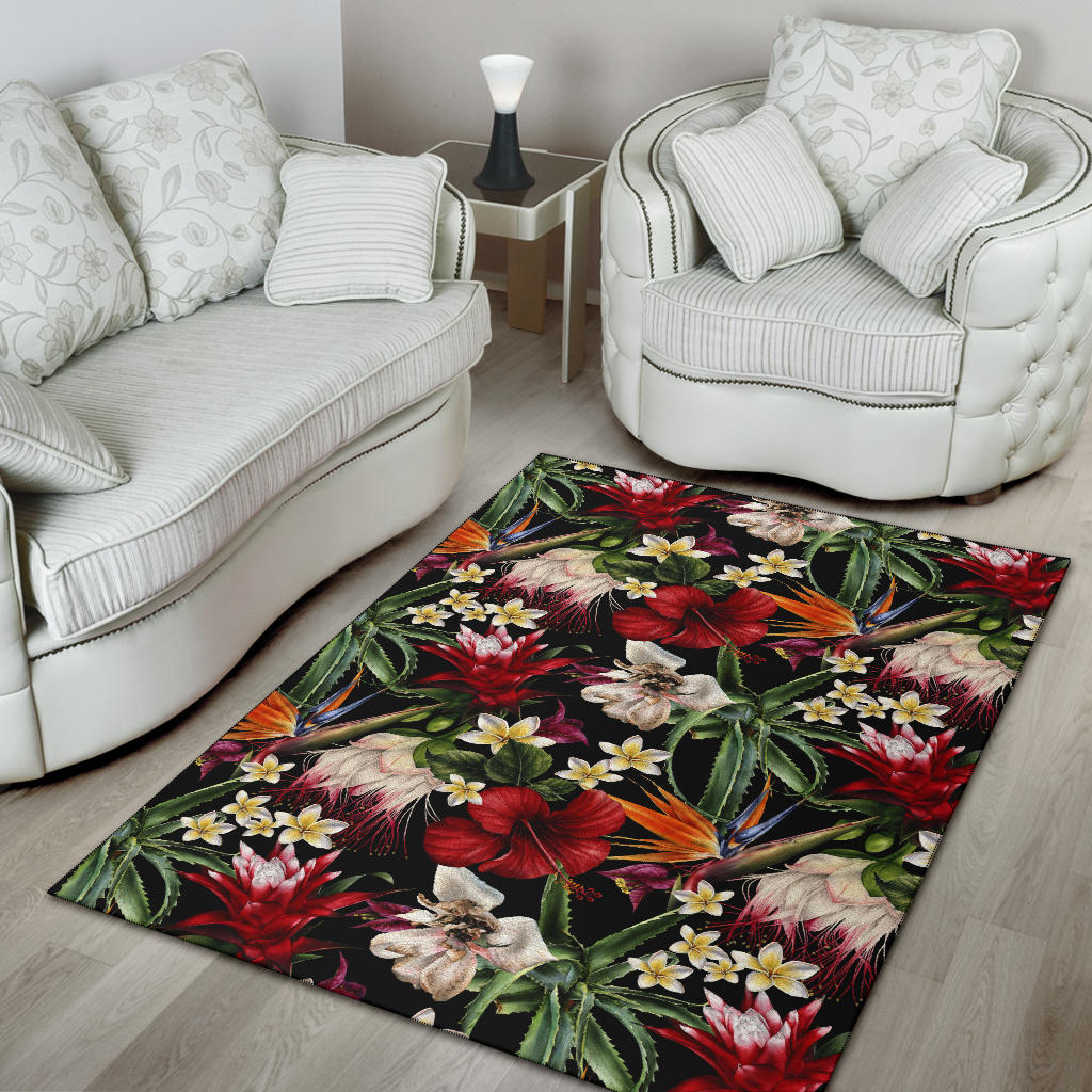 Summer Floral Pattern Print Design SF03 Area Rugs