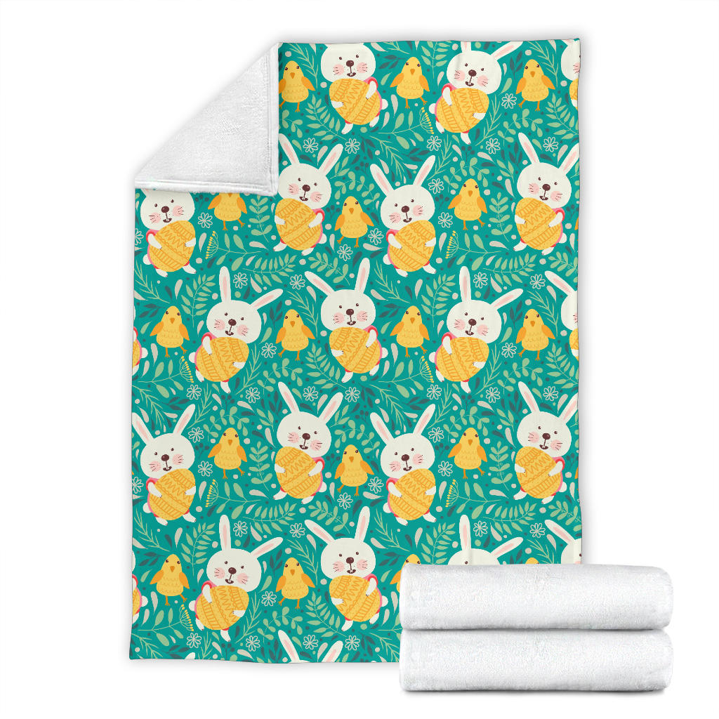 Easter Eggs Pattern Print Design RB02 Fleece Blanket
