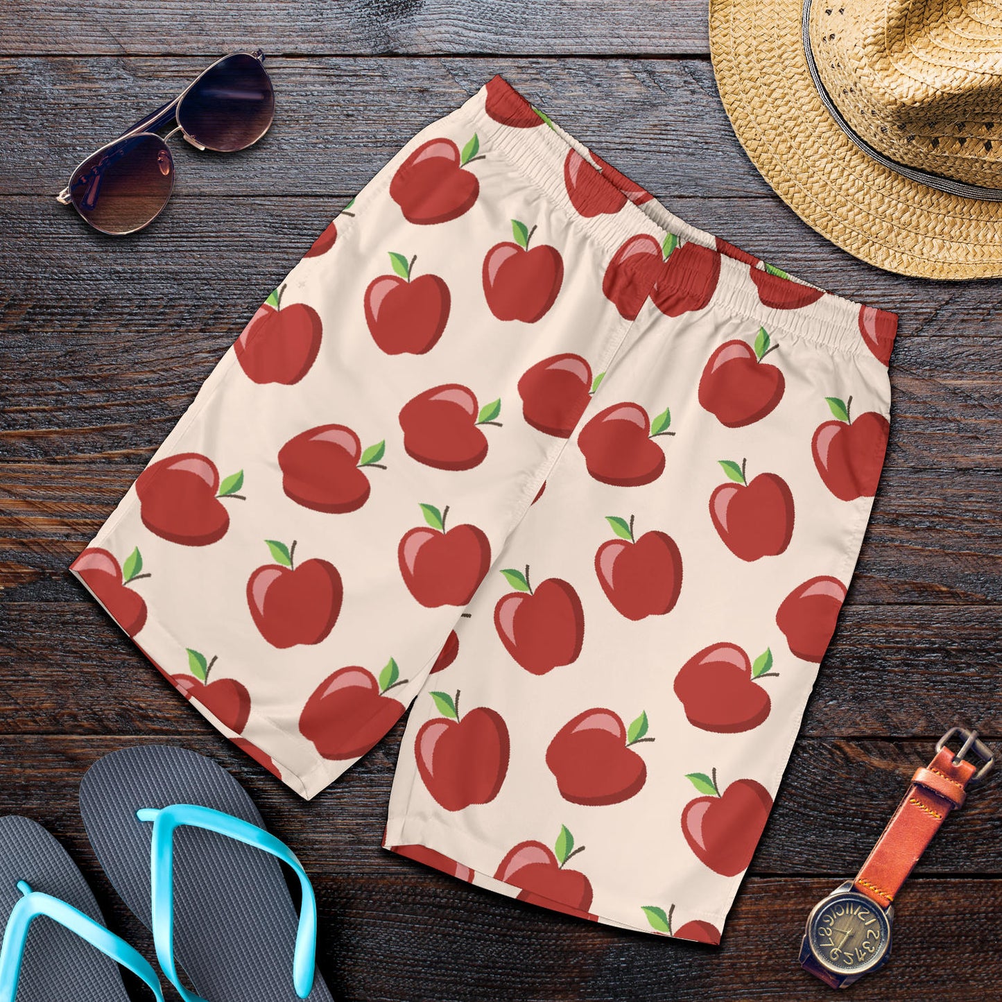 Apple Pattern Print Design AP01 Mens Shorts