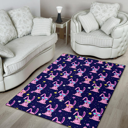 Rabbit Baby Pattern Print Design RB015 Area Rugs