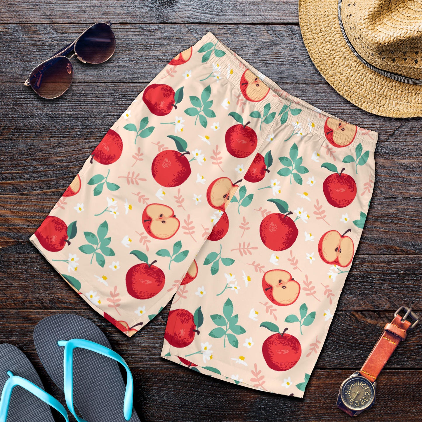 Apple Pattern Print Design AP06 Mens Shorts