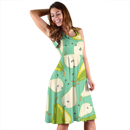 Pear Pattern Print Design PE04 Midi Dress