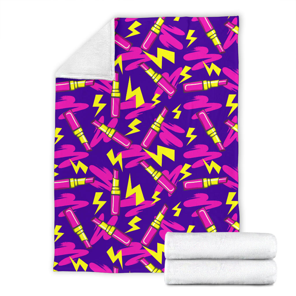 Lipstick Pattern Print Design LT04 Fleece Blanket