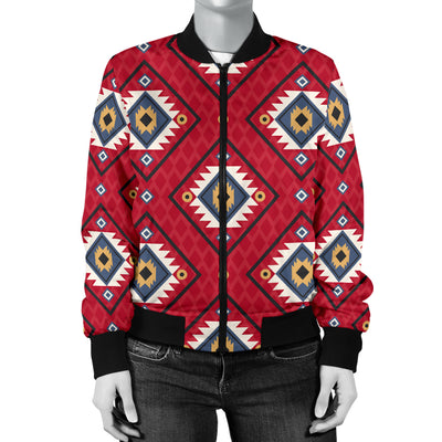 Aztec Pattern Print Design 10 Women's Bomber Jacket