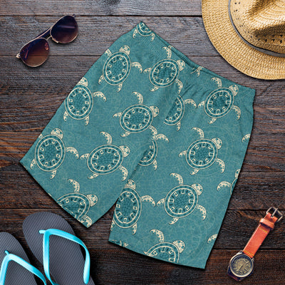 Sea Turtle Pattern Print Design T02 Mens Shorts