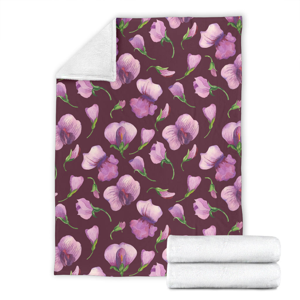 Peony Pattern Print Design PE010 Fleece Blanket