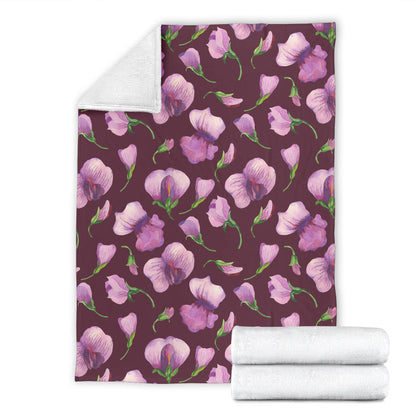 Peony Pattern Print Design PE010 Fleece Blanket
