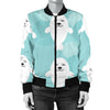 Sea Lion Baby Pattern Print Design 01 Women's Bomber Jacket