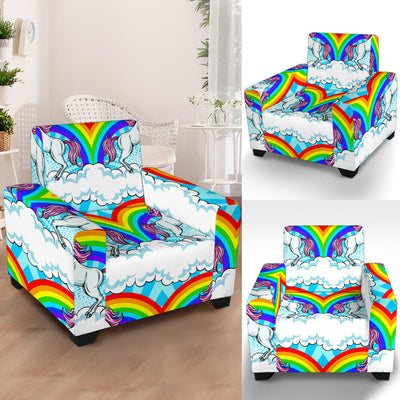 Unicorn Rainbow Armchair Slipcover