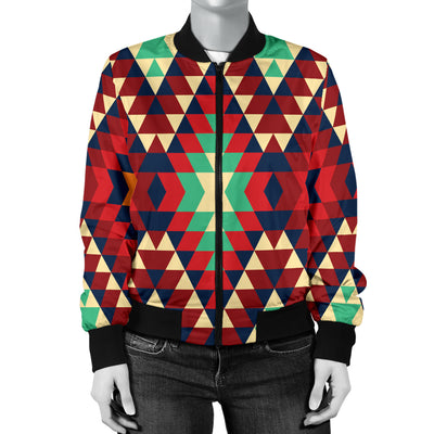 Native Pattern Print Design A07 Women's Bomber Jacket