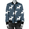 Chihuahua Pattern Print Design 03 Women's Bomber Jacket