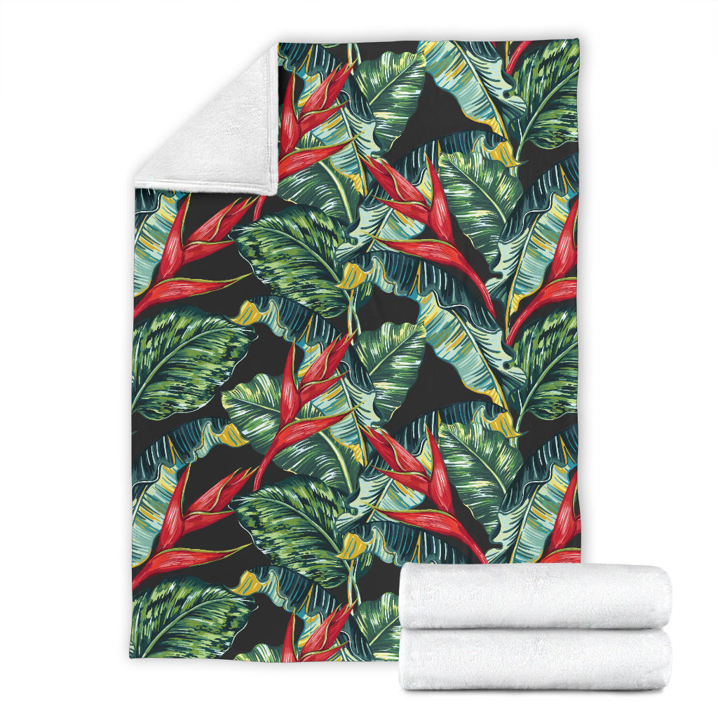 Bird Of Paradise Pattern Print Design BOP06 Fleece Blanket