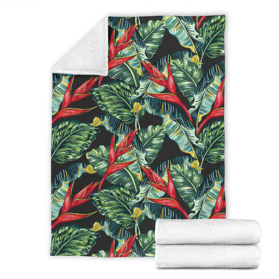 Bird Of Paradise Pattern Print Design BOP06 Fleece Blanket