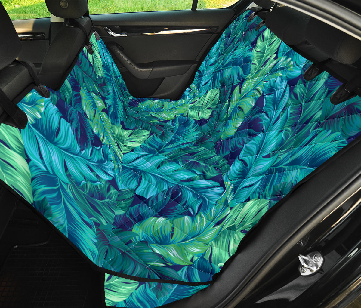 Banana Leaf Pattern Print Design BL05 Rear Dog  Seat Cover